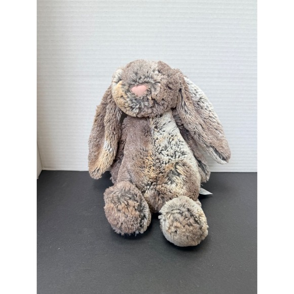 Jellycat Other - Jellycat Bashful Woodland Bunny Brown Grey Mottled‎ Plush Animal Medium 12"